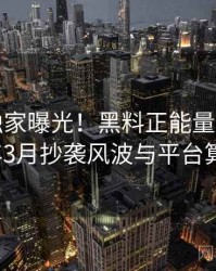 0692. 独家曝光！黑料正能量往期2025年3月抄袭风波与平台算法