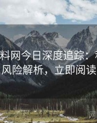 0202. 黑料网今日深度追踪：科技黑幕风险解析，立即阅读