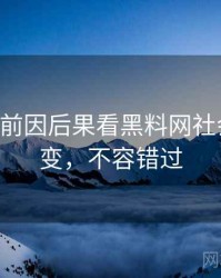 0013. 从前因后果看黑料网社会热点演变，不容错过