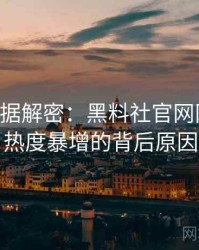 0017. 数据解密：黑料社官网网络舆情热度暴增的背后原因