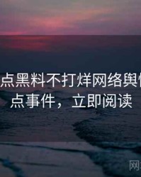 0260. 盘点黑料不打烊网络舆情十大焦点事件，立即阅读