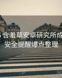 2020-06 含羞草安卓研究所成长路径：安全提醒爆点整理