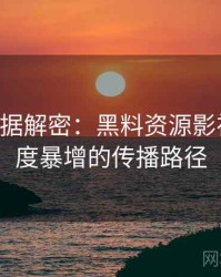 0455. 数据解密：黑料资源影视揭秘热度暴增的传播路径